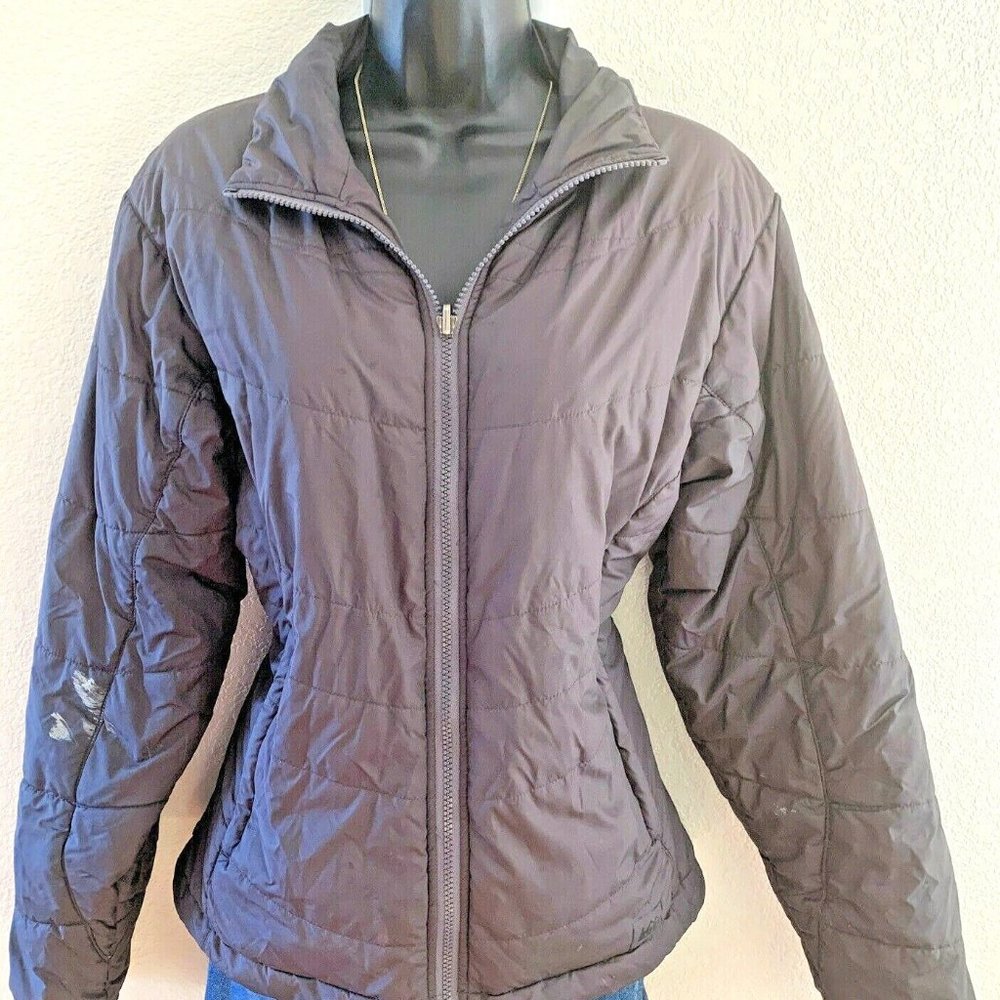 REI Grey Down Puffer Jacket Women's Size Large Zip Liner Piece